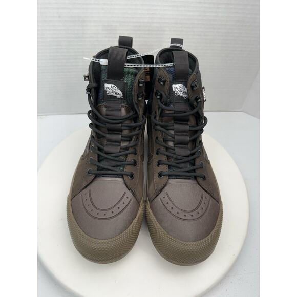 Vans Sk8-Hi GORE-TEX MTE-3 Womens Size 9 Green Plaid Brown Hiking Boots Shoes - Picture 3 of 11